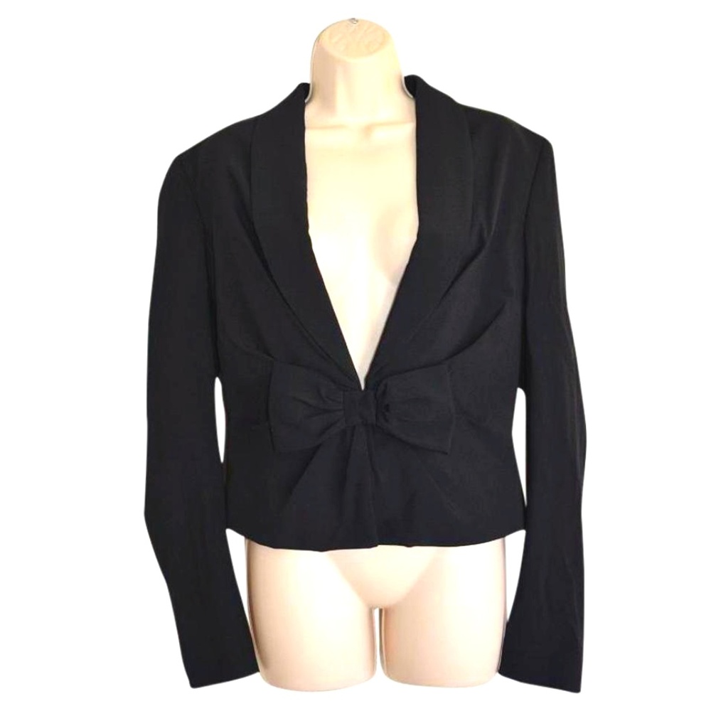 VIKTOR & ROLF Black Bow Clasp Closure Blazer US 8 New with Tag $1500+
